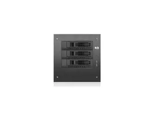 iStarUSA S-35-3M1BK Black Aluminum / Steel Tower Compact Stylish 3x 3.5" Hotswap mini-ITX Tower - Black HDD Handle