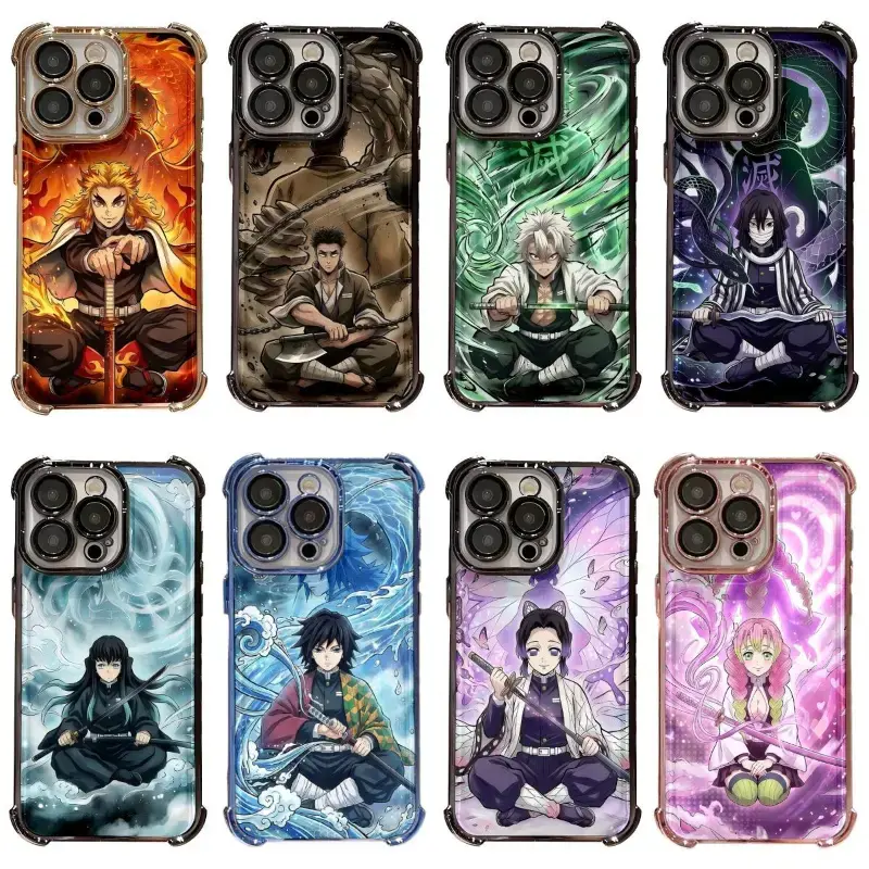 Hot Anime Demon S-Slayer Hashira Colorful Unique Artistic Phone Cases For iPhone 17 Promax Pro Air 16 Plus 15 14 13 12 11 Shockproof Protective Cover Gift For Birthday Christmas Halloween					