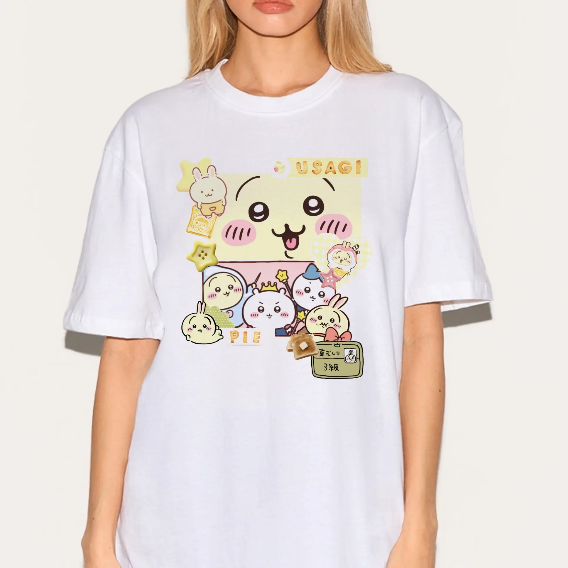 Funny Bunny Shirt, Cute Japanese Anime Manga Inspired Shirt, Unisex Shirt, Birthday gift for Men Women