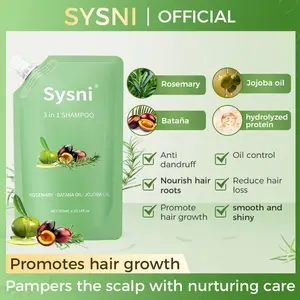SYSNI 3-in-1 Shampoo for Hair Growth & Thickening infused with Batana Oil, Rosemary & Jojoba OilNourishes Scalp, Reduces Thinning, Promotes Fuller Hair