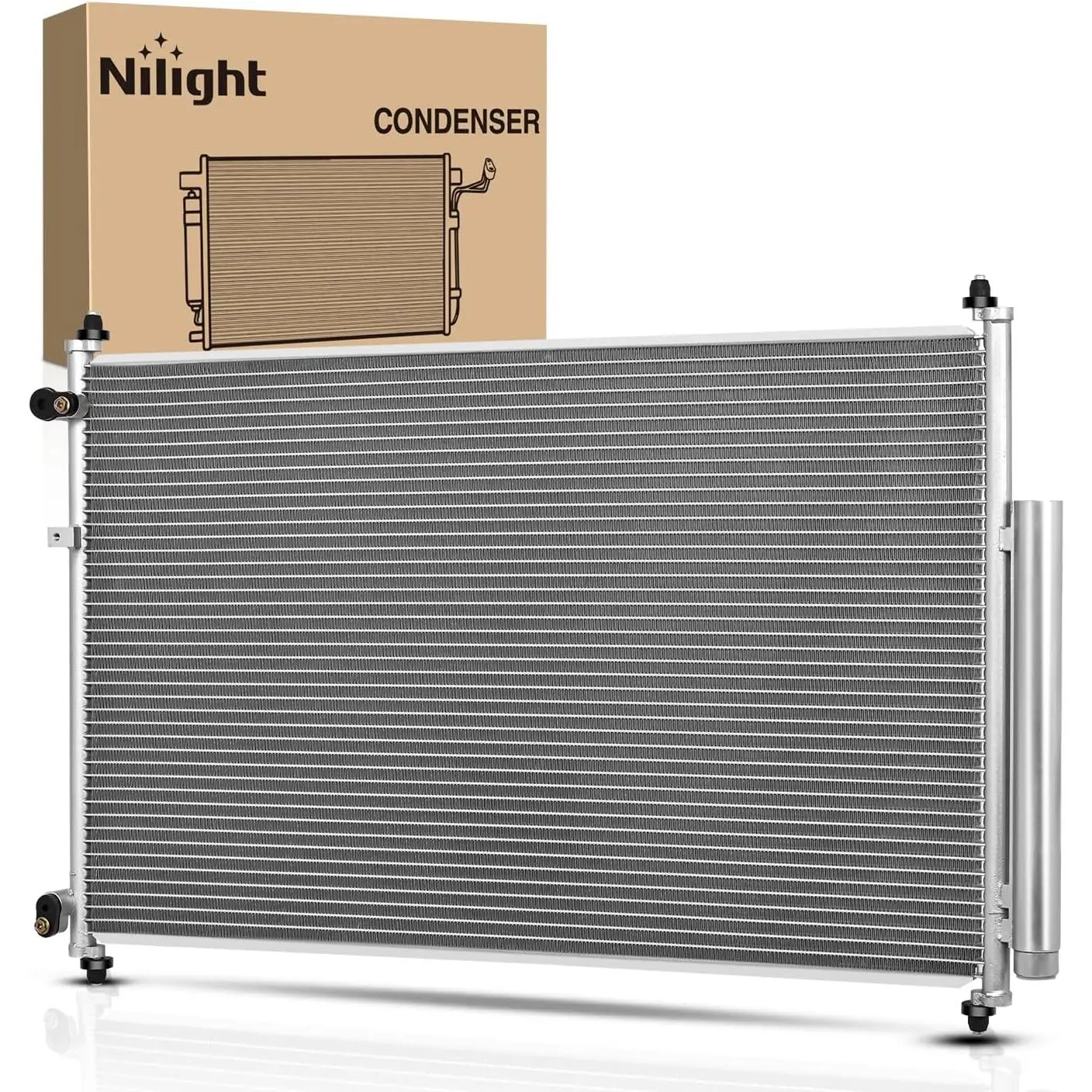 Nilight AC Condenser Compatible with Honda Odyssey EX EX-L LX Touring Elite SE 6 Cyl 3.5L 2011-2017 Air Conditioning A/C Condenser with Receiver Drier Replace# 3892, ACA84659, HO3030155, 80110TK8A01, 1 X A/C Condenser With Receiver Drier
