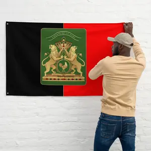 Haiti Hayti Empire flag with Lion design and text 'Liberte ou la Mort"