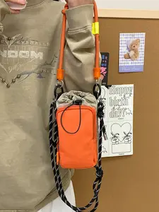 Mini Bag New Fashion Versatile Portable Phone Bag, Small Outdoor Cycling Shoulder Crossbody Bag, Street Style Colorblock Bag