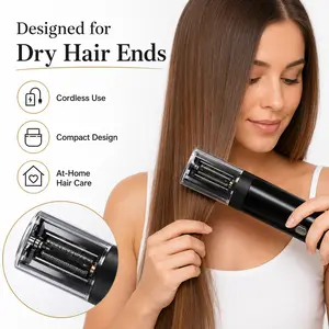 Cordless Split End Hair Trimmer, Handheld Electric Hair Cutting Tool for Dry Hair Ends