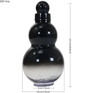 32oz/1000ML Gourd-Shaped Water Bottle with 3D Stickers, Cup Lid, Carry Strap, Leakproof Lightweight Reusable Large-Capacity Hydration Jug, Ideal for Outdoor Sports, Gym Use