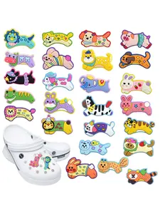 25pcs Cute Sausage Dog Cartoon Shoe Charms, Perfect for Crocs, Fun Shoe Decorations, Ideal for Slippers and Hole Shoes