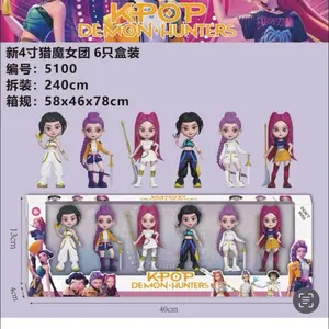 6-Piece K-Pop Hunter Series Action Figures Perfect Christmas Gift, Home Display Decor