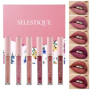 SELESTIQUE Lipstick Set Easily Tinted and Moisturizing Lipsticks Lip Makeup Matte Lip Gloss Lipstick Pearls Girls and Women Makeup Accessories Cosmetic Waterproof Long-Lasting Matte Lipstick Set Easily Tinted and Moisturizing Lipsticks