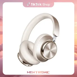WENTRONIC Y03 Over-Ear Bluetooth Headset - ANC Enabled Active Noise Cancellation, Adjustable Soft Ear Cushions, 48H Playtime, High Sound Quality, 6 EQ Modes, Stable Connection, 3.5mm Jack, Ideal for Subway/Airplane Use
