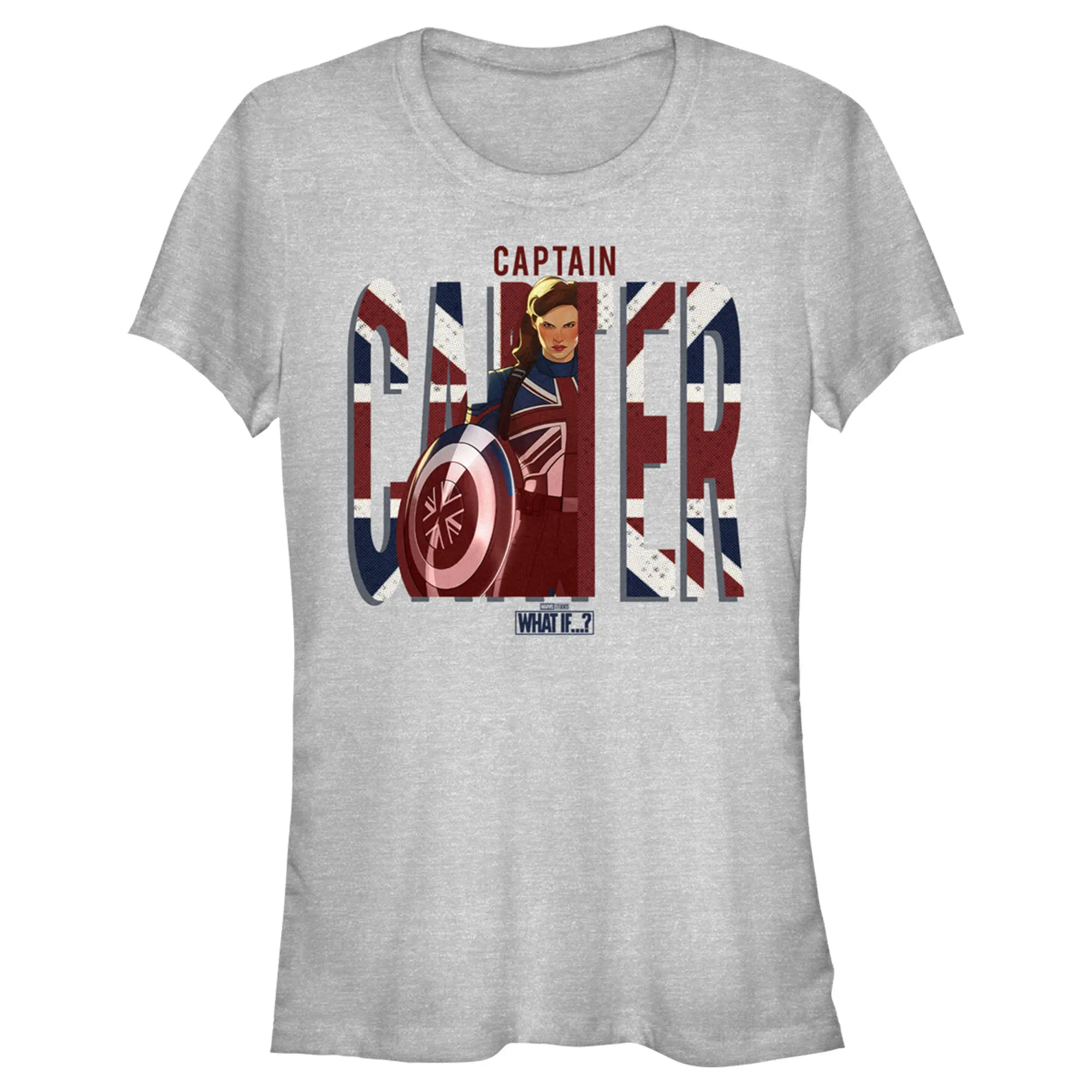 Juniors Womens Marvel What if…? Captain Carter T-Shirt