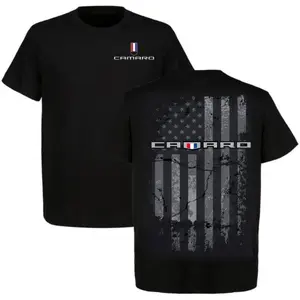Men's Vintage Chevy Camaro Black Oversized Short-Sleeve Gym T-Shirt - Muscle Car Themed, Relaxed Fit, Classic Aesthetic Menswear Top