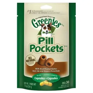 Greenies  PEANUT BUTTER PILL POCKETS DOG 7.9 OZ 30 PIECE PER BAG