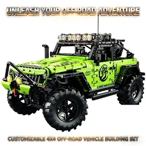 2026 1:8 Green ABS Plastic Building Block Off-Road Car Model (2312 PCS Dynamic Version) – Kids Outdoor Equipment, Creative Educational Toy, Parent-Child Weekend Activity, Ideal Birthday & Christmas Gift