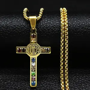 Catholic Jesus Cross Stainless Steel Necklace,Fashion Jewelry Accessories for Men & Women,2026New Style Necklace for Daily Use