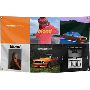 Frank Ocean Music Gift Tapestry 3x5 Ft Ultimate Fan Art for Bedroom Dorm or Party Decor Featuring Blond & Channel Orange Albums