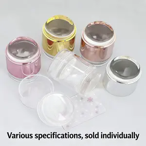 1pcs Transparent Silicone Nail Art Stamping Kit French Design For Manicure Plate Stamp Polish Seal Two Side Stamper Scraper Tool