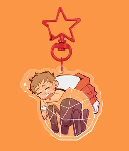 Project Hail Mary Ryland Grace and Rocky sleepy keychains.