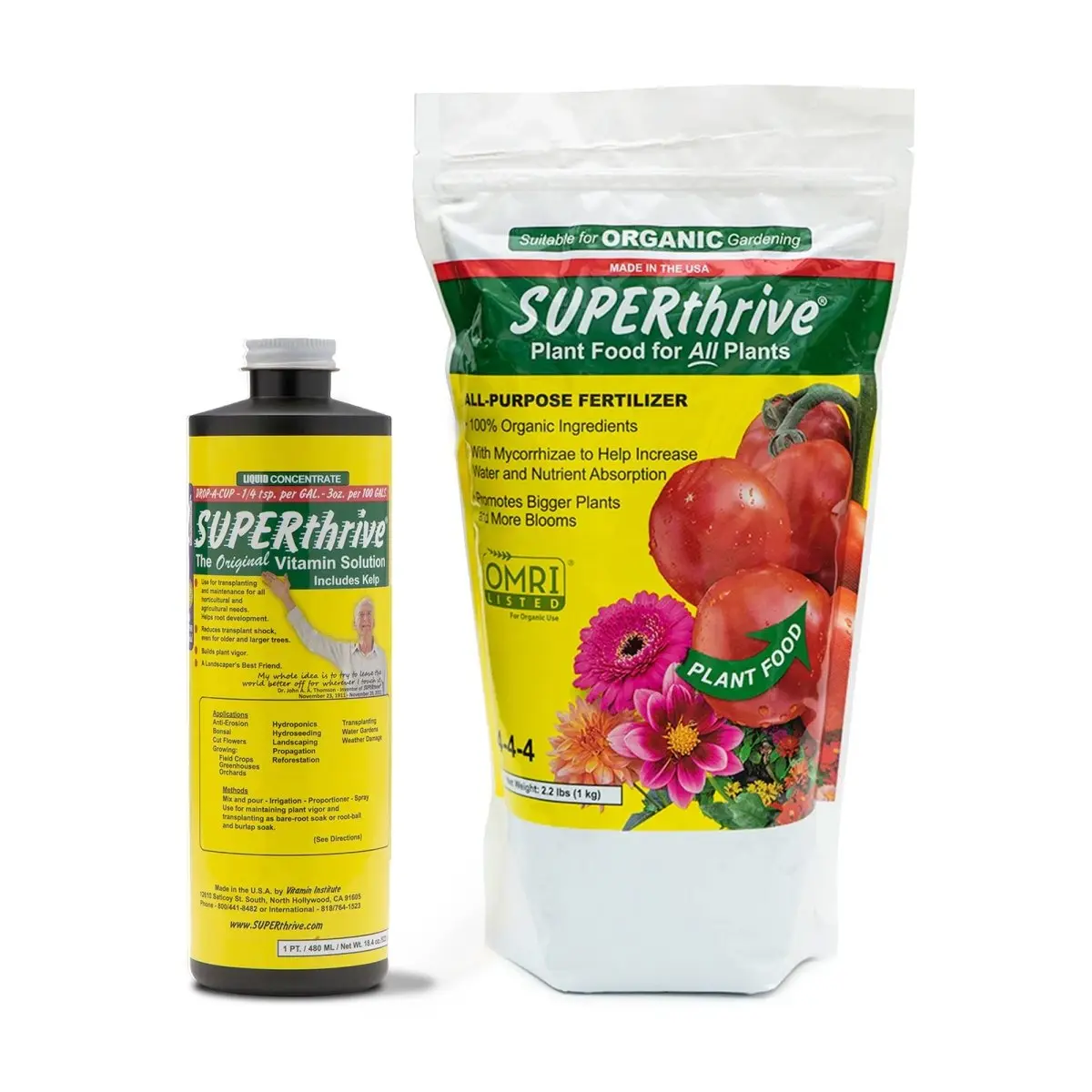 SUPERthrive Vitamin Solution 1 pt + Organic All-Purpose Fertilizer, Garden Fertilizers, Nutrient Solution