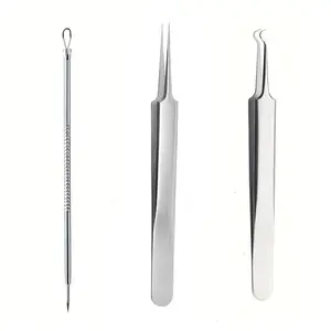 Stainless Steel Blackhead Remover Tool Set, Blackhead Popping Tool, Professional Skin Care Tool for Home & Beauty Salon, Acne