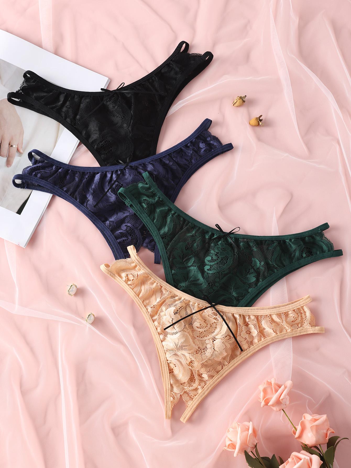 Hotcom Women's Sexy Panties Popular Style  Crotchless Design Showing Curves Ideal for Home Wear Comfortable Everyday Underwear