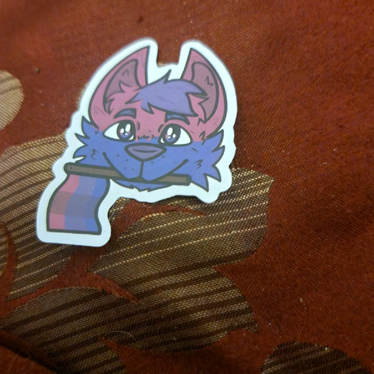 Bisexual pride stickers one of 10