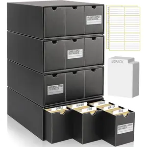 8000+Trading Card Storage Boxes with 50 Card Storage Box Dividers,Baselall Footall Sport Card Storage Collection Compatible with Game Cards