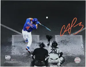 Francisco Alvarez New York Mets Autographed 11" x 14" Swinging Spotlight Photograph - Signed in Orange Ink - Fanatics Authentic Certified