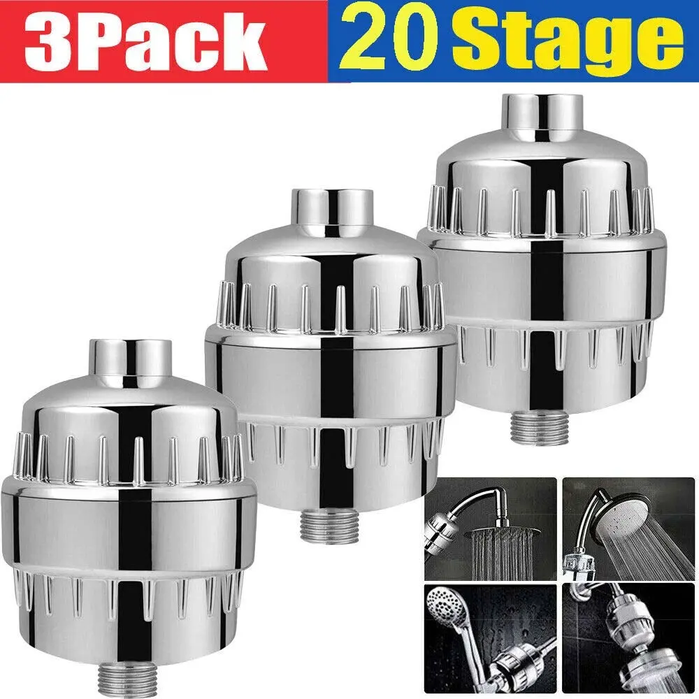 3Pcs 20 Stage Shower Head Filter Purifier with Filter for Hard Water Softener 3Pcs 20 Stage Shower Head Filter Purifier with Filter for Hard Water Softener