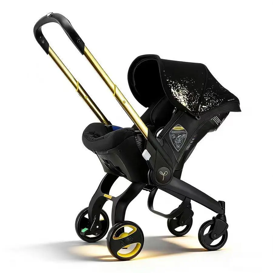 Folding Baby Stroller With A Bag, Multifunctional Newborn Stroller, Equipped with Five Point Seat Belt and A Chest Clip, Can be Pushed in Both Directions,with Shock-absorbing Wheels,Suitable for Traveling,High-Quality Travel Baby Stroller