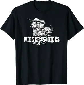 Wiener Rides Dachshund Lover Doxie Weenie Dog Owner funny T-Shirt - Bobbycarso Shop 43B0DJ18K8W7