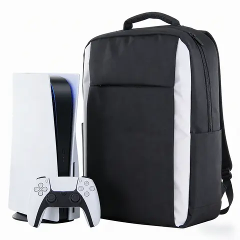 TSA Approved Carrying Backpack for PS5/Slim/Pro - Waterproof Shockproof Protective Bag for PS5 Console & Gaming Accessories Storage