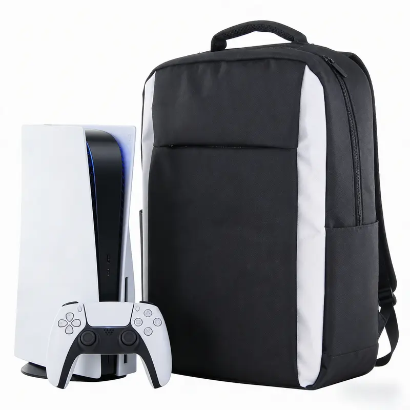 TSA Approved Carrying Backpack for PS5/Slim/Pro - Waterproof Shockproof Protective Bag for PS5 Console & Gaming Accessories Storage