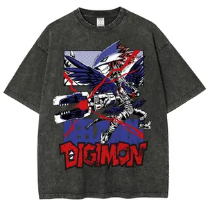 Digimon Anime Vintage Tee 90s Graphic Tees Men's t Shirts Graphic Tee t Shirts Funny Graphic Tee Good Graphic Tees Men's Graphic Tees Streetwear Outfits Men Vacation Outfits Oversized Tshirt Men