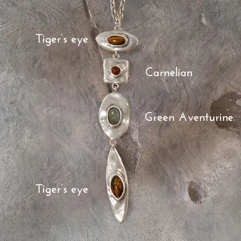 en route Petra Multi-Stone Drop Necklace, Vibrant Gemstone Jewelry for Daily Wear, Versatile Accent Essential Designed for Layered Styling & Modern Outfits
