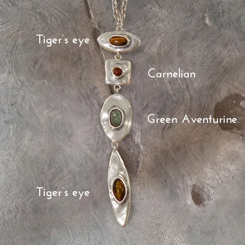 en route Petra Multi-Stone Drop Necklace, Vibrant Gemstone Jewelry for Daily Wear, Versatile Accent Essential Designed for Layered Styling & Modern Outfits
