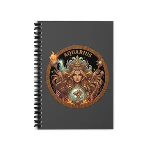 Ruled Line Spiral Notebook - Book Shaped, Compass Graphic Design for Office Stationery & Supplies, Book Shaped Notebooks, Compass Graphic Notebooks