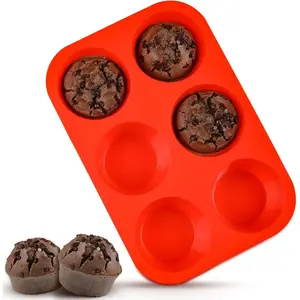 Jumbo Muffin Pan, 3.5 Inch Large Muffin Pan Silicone Jumbo Cupcake Tin for Baking Food Grade Silicone Non Stick