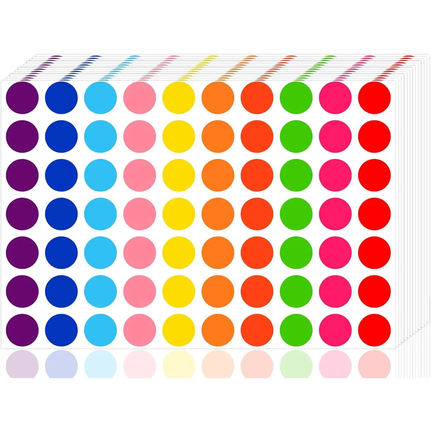 3500 count Dot Stickers, 3/4 inch Color Coding Labels, 10 Color Circle Price Stickers for Office Classroom Student