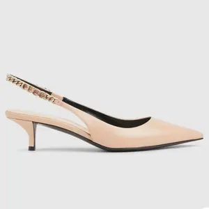 Gucci Leather Heels Kitten Slingback size 37.5