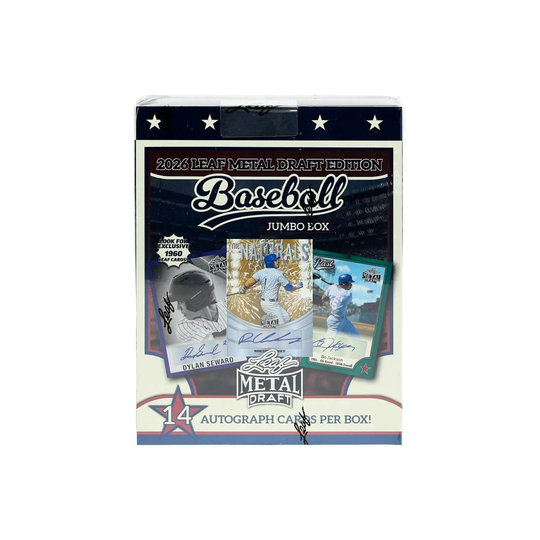 2026 Leaf Metal Draft Baseball Mega Jumbo Box (14 Autos)