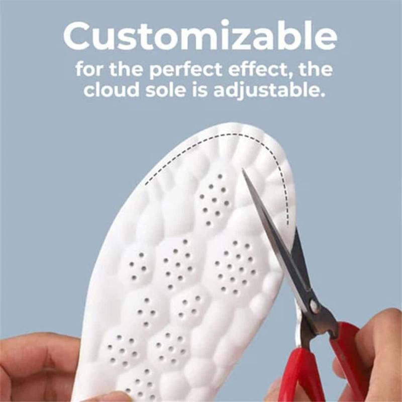 Insoles for Women Man,Cloud Soles for Men Women,4D Cloud Soles for Men,Anti Fatigue, Shock Absorption, Foot Pain Relief