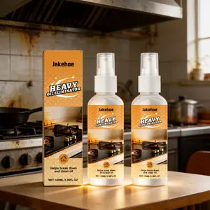 2-Pack Heavy Oil Stain Remover (100ML*2), Multi-Purpose Kitchen Cleaner, Removes Tough Stains , Ideal for Range Hoods and Countertops