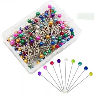 100/200/400/600pcs Sewing Pins with Plastic Pearl Heads, Multicolor Ball Head Straight Quilting Pins for DIY Sewing Crafts Sewing Supplies Crafts