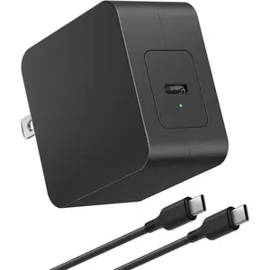 60W USB C Charger  ,  GaN Tech PD 3.0   with Foldable Plug, Compatible with MacBook Air/Pro,  15/16/17 Series - Travel Ready