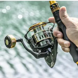 HE Series Spinning Reel HE6000 HE7000 Lightweight Metal Spool with Smooth Drag System for Freshwater Saltwater Angling High-Quality Construction