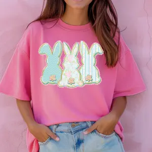 Easter Bunny Shirt, Grand Millennial Easter, Womens Graphic Shirts, T-shirt for Easter, Easter Bunny, Comfort Colors