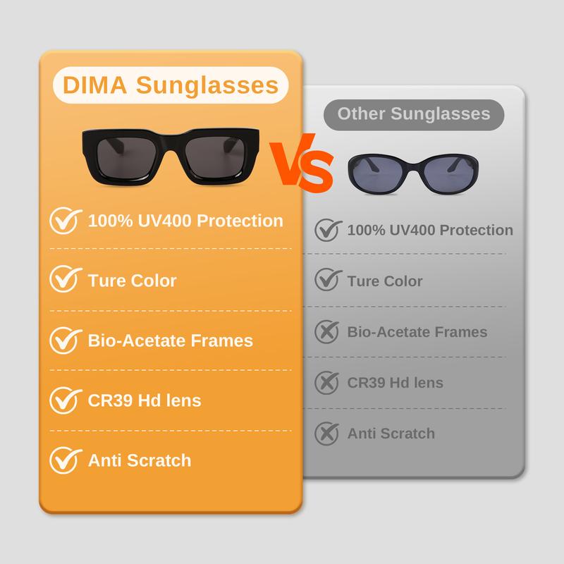 DIMA Eyewear Ever Sunglasses - Black/Espresso Tortoise, UV400 Protection, Eco-Friendly Frame, CR39 Lenses, Comfortable Fit, Versatile Design
