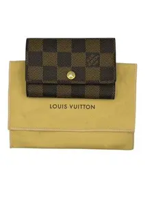 Pre-owned Louis Vuitton Canvas Key Holder Ebene 6 W/ Dust Bag Perfect For Daily Use