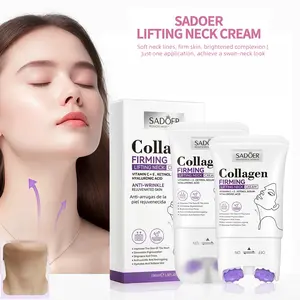 SADOER Collagen Firming Tensing Neck Cream features a core formula of collagen, retinol and hyaluronic acid, combined with a double roller massage head. It is suitable for people with neck wrinkles, sagging neck skin and dull complexion.