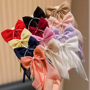 12pcs Vibrant Polyester Bow Hair Pins - Assorted Colors with Sparkling Details, Perfect for Casual & Stylish Hairstyles, All-Season Fashion Accessory, Accessory | Design Durable Polyester, Accessories